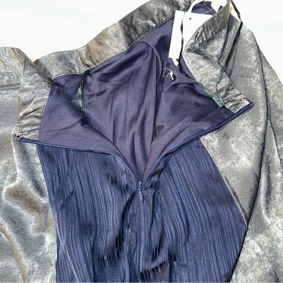 Mystree | NWT Color Block Bohemian Renaissance Maxi Quarter Half Circle Skirt - Picture 8 of 14